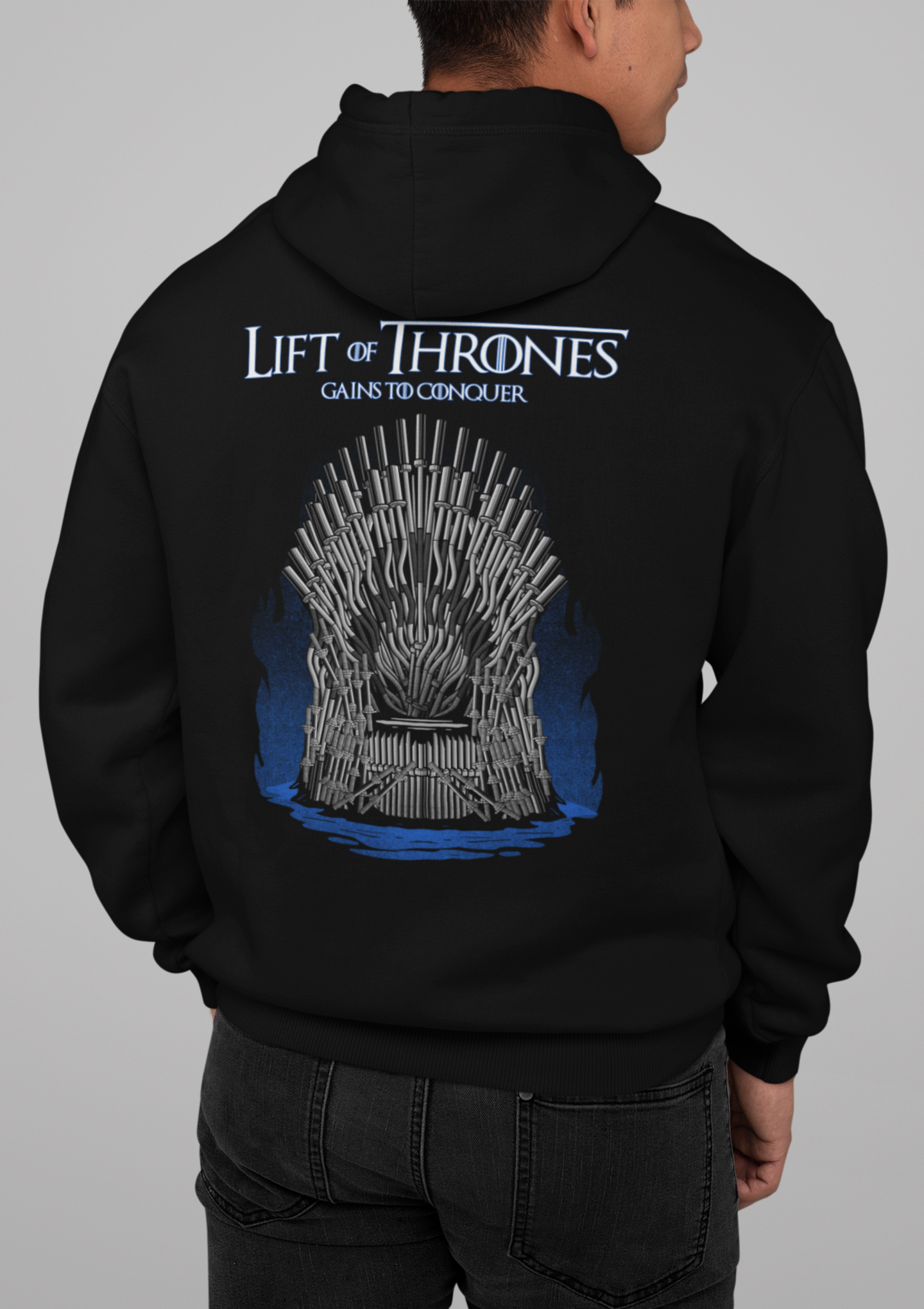 LIFT OF THRONES Oversized Hoodie BACKPRINT