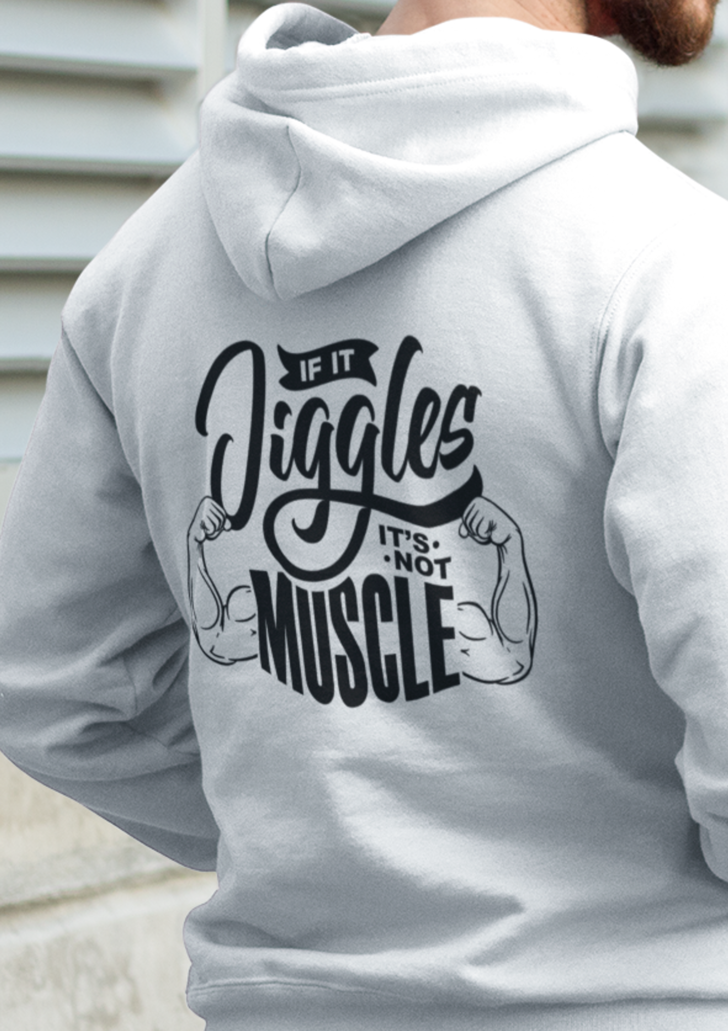MUSCLE Oversized Hoodie Backprint