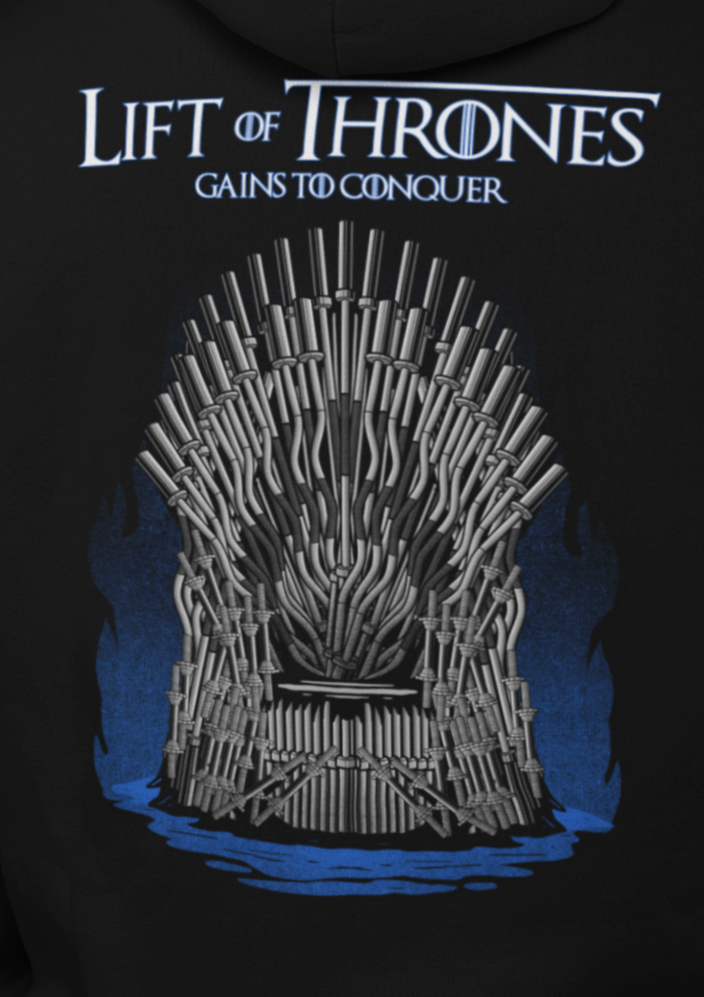 LIFT OF THRONES Oversized Hoodie BACKPRINT